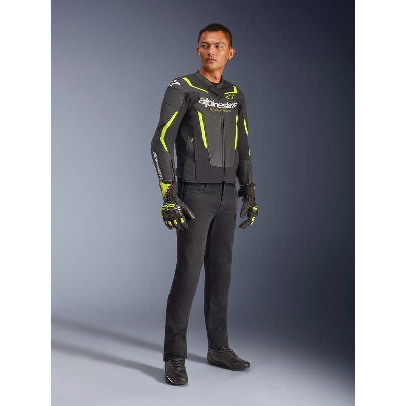 Alpinestars GP Force V2 Airflow nahkjakk must-kollane