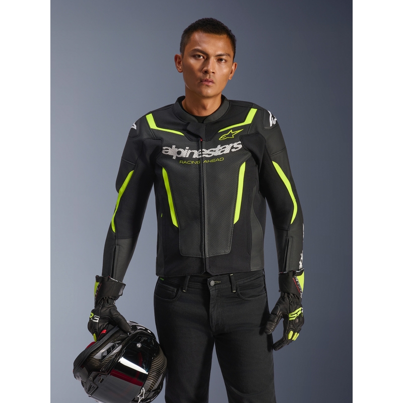 Alpinestars GP Force V2 Airflow nahkjakk must-kollane