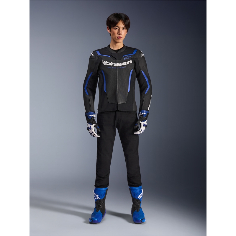Alpinestars GP Force V2 Airflow nahkjakk must-metallik sinine