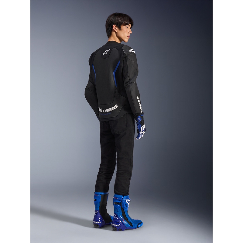 Alpinestars GP Force V2 Airflow nahkjakk must-metallik sinine