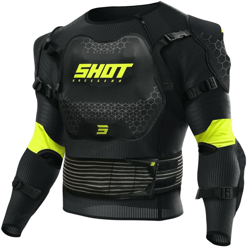 Laste kehakaitse Shot Optimal 2.0 must-fluo kollane