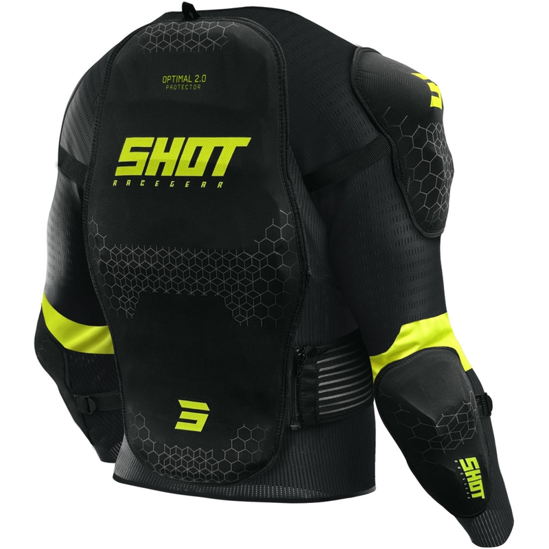 Laste kehakaitse Shot Optimal 2.0 must-fluo kollane