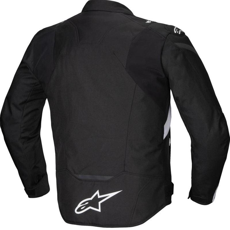 Alpinestars T-JAWS V4 veekindel mootorratta jope must-valge