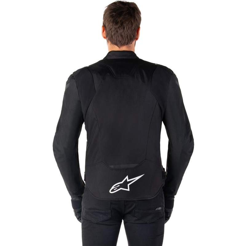 Alpinestars T-JAWS V4 veekindel mootorratta jope must-valge