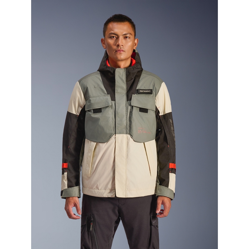 Alpinestars Mospher veekindel mootorratta jope hall-must