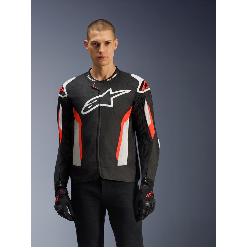 Alpinestars T-GP AIR mootorratta jope must-fluoreoonpunane