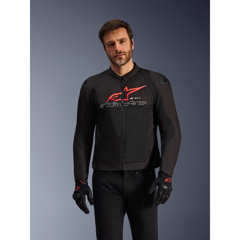 Alpinestars SMX Air mootorratta jope must-punane-valge