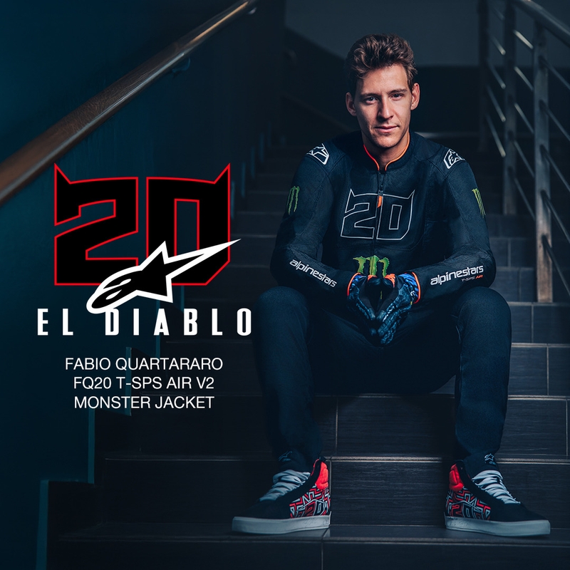 Alpinestars T-SPS Air V2 Monster FQ20 mootorratta jope mustvalge kollektsioon