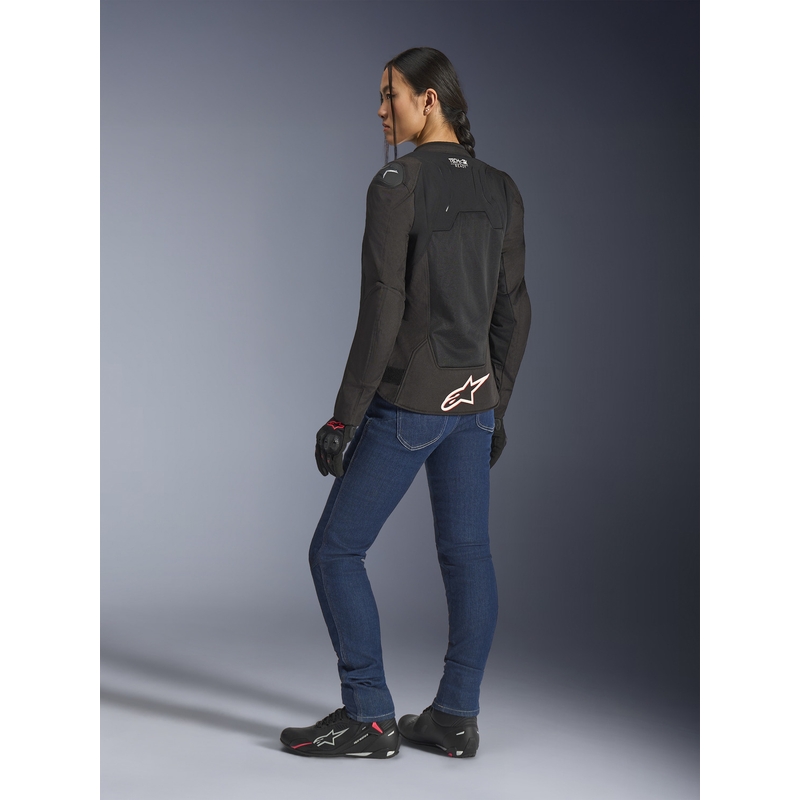 Alpinestars Stella SMX Air naiste mootorrattajope must-valge-fluoreoonpunane