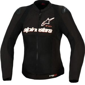 Alpinestars Stella SMX Air naiste mootorrattajope must-valge-fluoreoonpunane