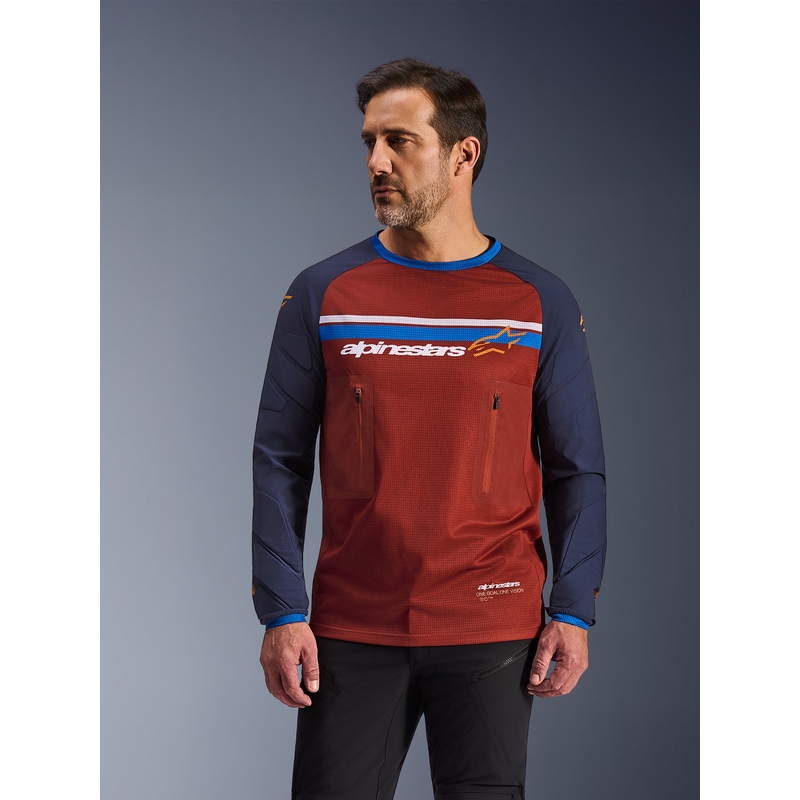 Alpinestars Maxdura Dual oranž-tumesinine motokrossisärk