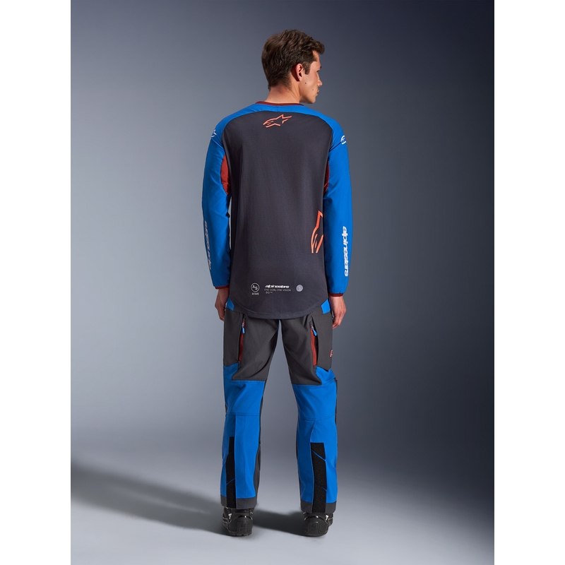 Alpinestars Maxdura Dual motokrossisärk tumehall-sinine-oranž