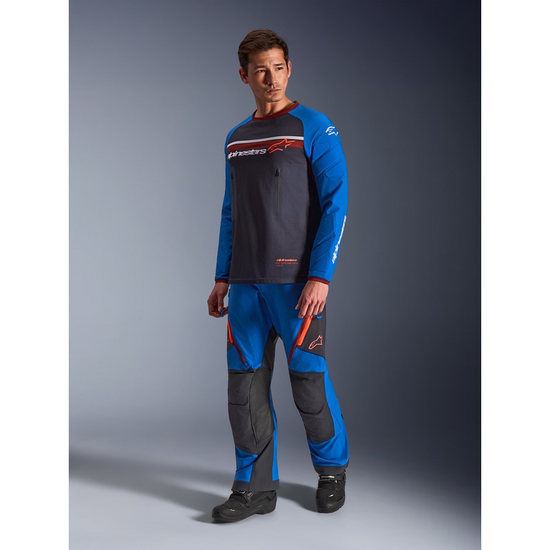 Alpinestars Maxdura Dual motokrossisärk tumehall-sinine-oranž