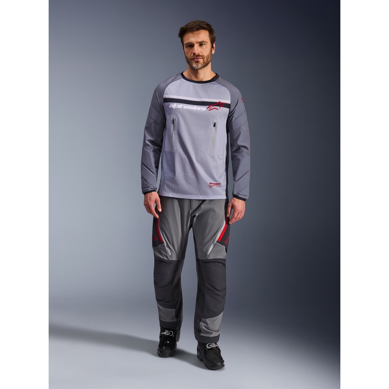 Alpinestars Maxdura Dual motokrossisärk helehall-tumehall-oranž