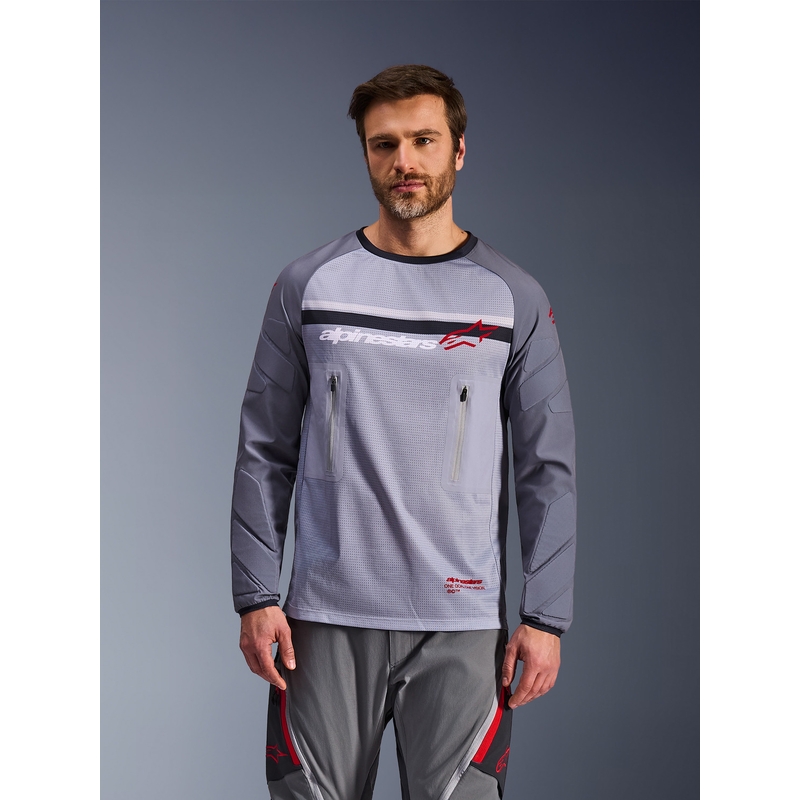 Alpinestars Maxdura Dual motokrossisärk helehall-tumehall-oranž