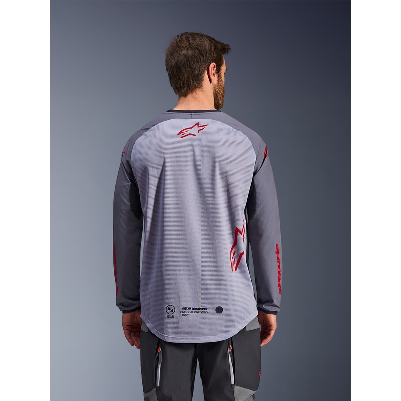 Alpinestars Maxdura Dual motokrossisärk helehall-tumehall-oranž