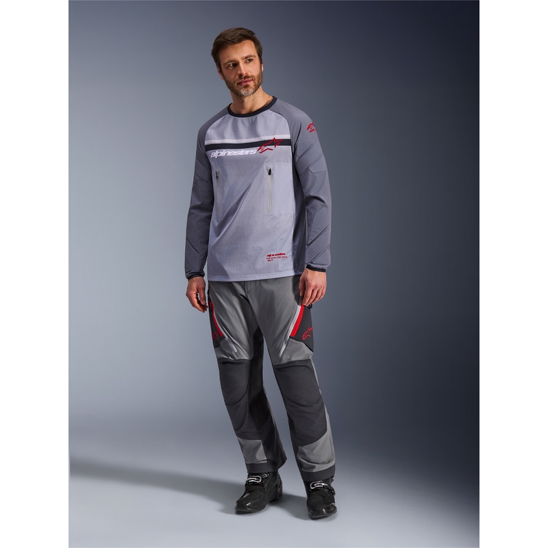 Alpinestars Maxdura Dual motokrossisärk helehall-tumehall-oranž