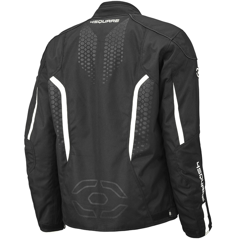 4SQUARE Sportster Dart mootorratta jope must-valge