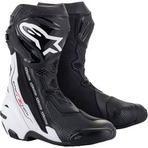 Alpinestars Supertech R must-valged mootorratta saapad
