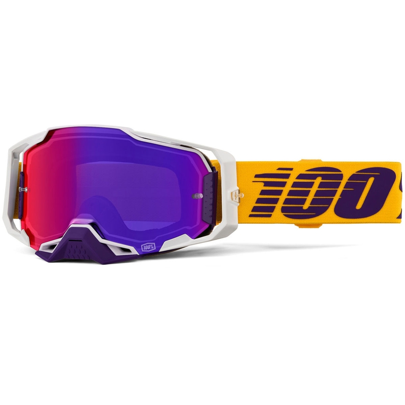 Motokrossiprillid 100% Armega Difenbak lilla pleksiklaasiga