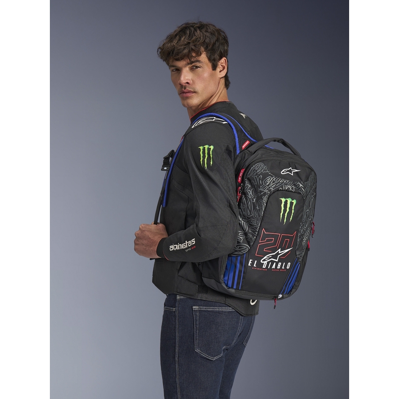 Alpinestars City Hunter V2 FQ20 Monster Collection seljakott must-punane-sinine-roheline 22 L