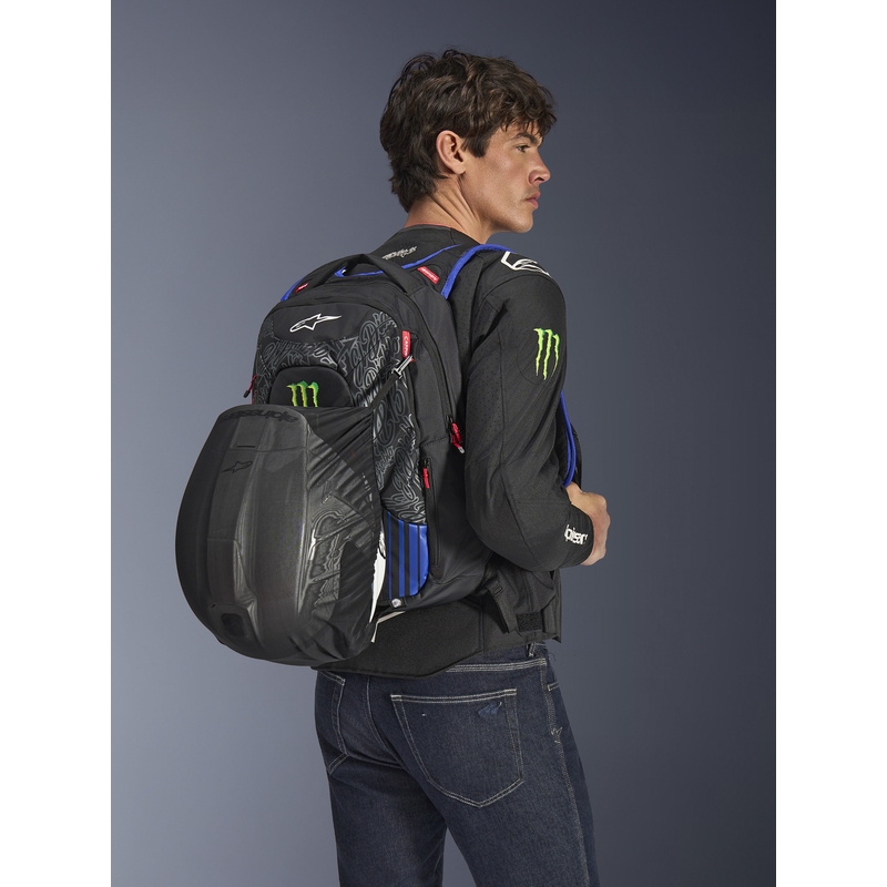 Alpinestars City Hunter V2 FQ20 Monster Collection seljakott must-punane-sinine-roheline 22 L