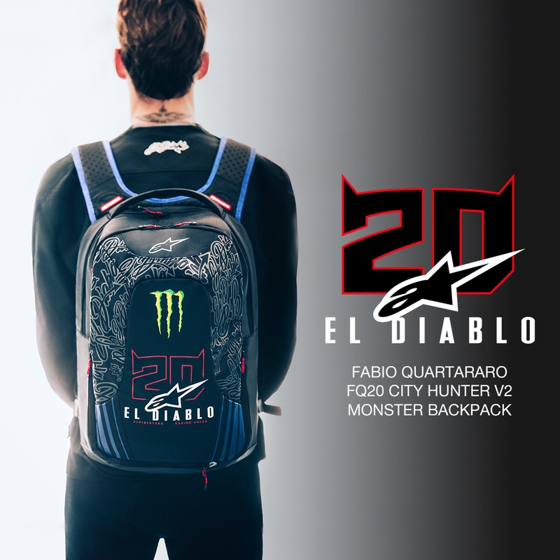 Alpinestars City Hunter V2 FQ20 Monster Collection seljakott must-punane-sinine-roheline 22 L