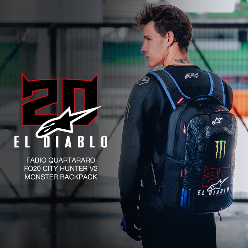 Alpinestars City Hunter V2 FQ20 Monster Collection seljakott must-punane-sinine-roheline 22 L