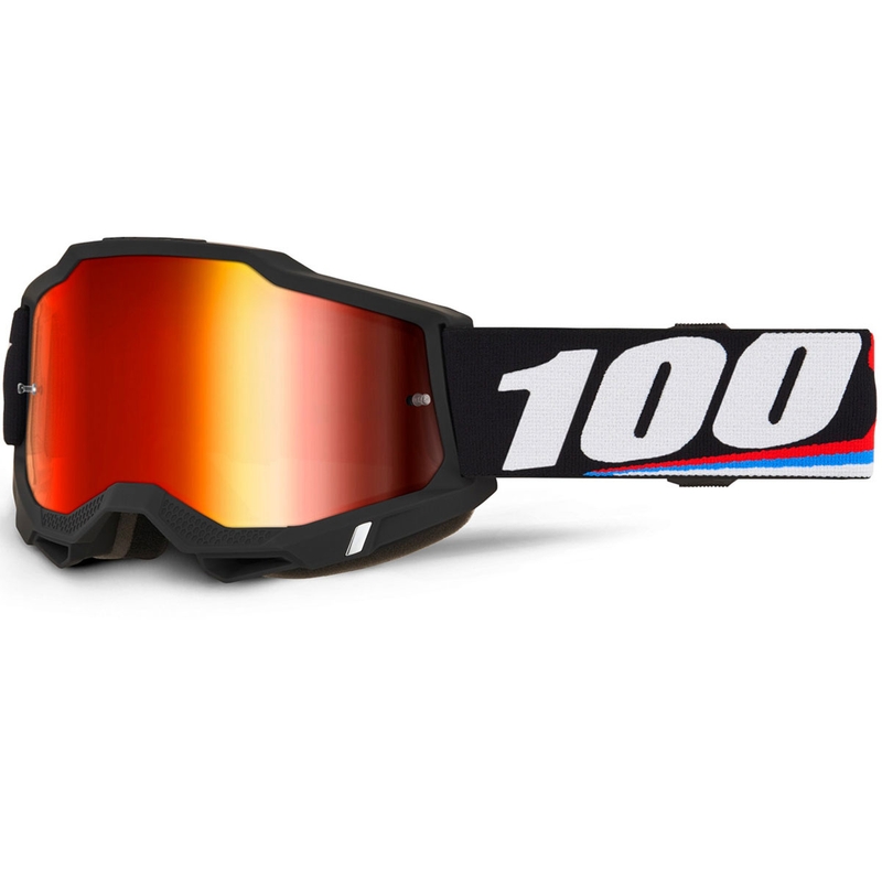 Motokrossiprillid 100% ACCURI 2 Magnus punase pleksiklaasiga