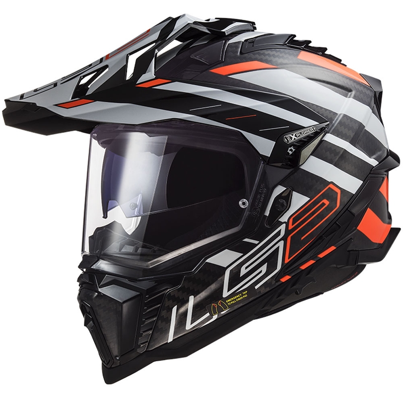 Enduro kiiver LS2 MX701 Explorer C Edge 06 must-hall-fluororanž