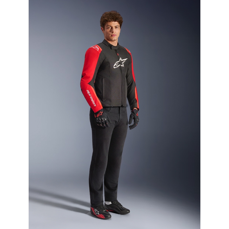 Alpinestars T-SPS 2 veekindel mootorratta jope punane-must-valge