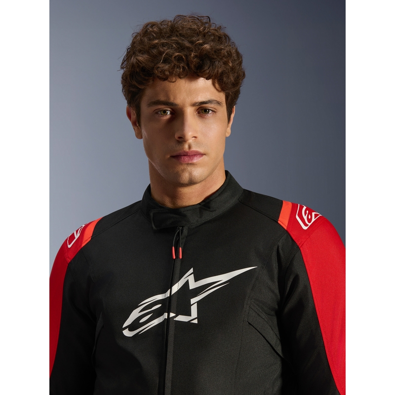 Alpinestars T-SPS 2 veekindel mootorratta jope punane-must-valge
