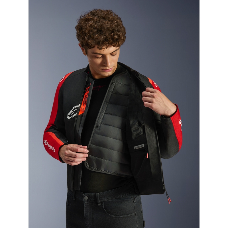 Alpinestars T-SPS 2 veekindel mootorratta jope punane-must-valge