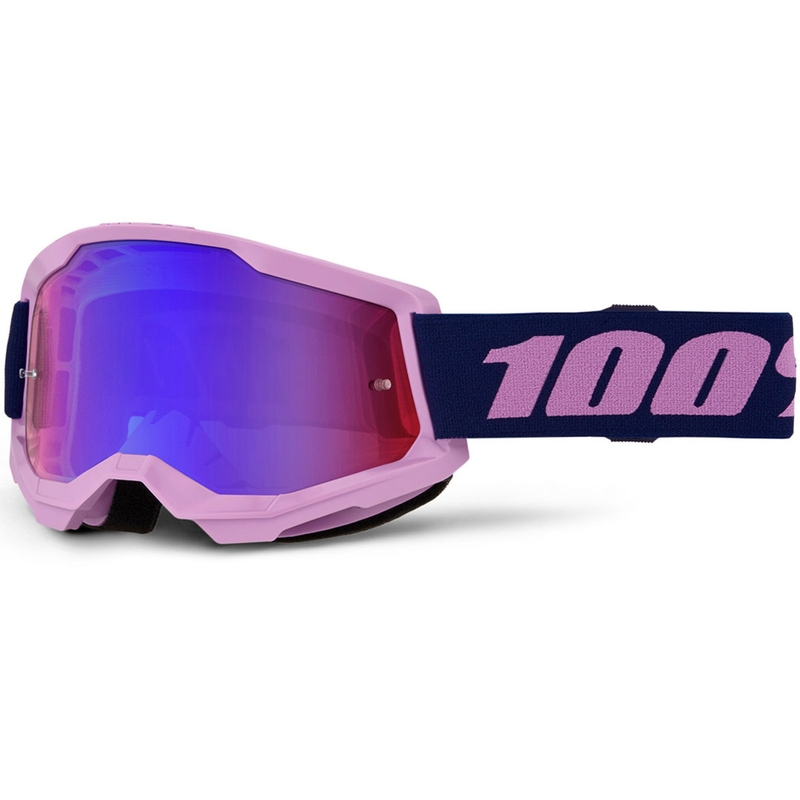 Motokrossiprillid 100% STRATA 2 NEW lillad punase-sinise pleksiklaasiga
