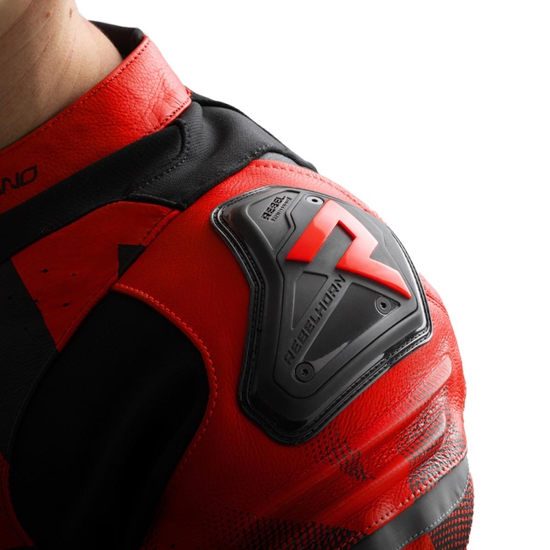 Rebelhorn Inferno nahkjakk must-punane