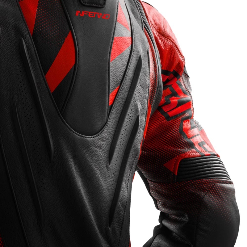 Rebelhorn Inferno nahkjakk must-punane