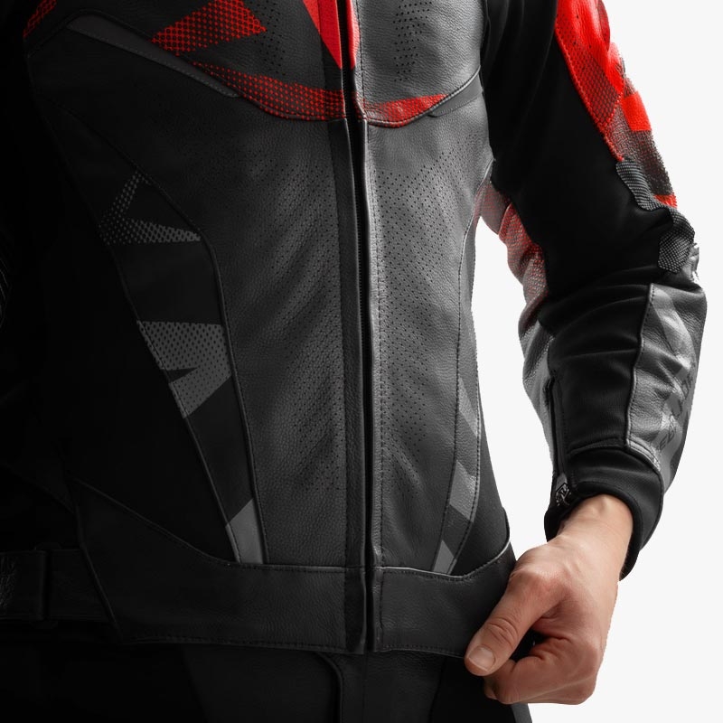 Rebelhorn Inferno nahkjakk must-punane