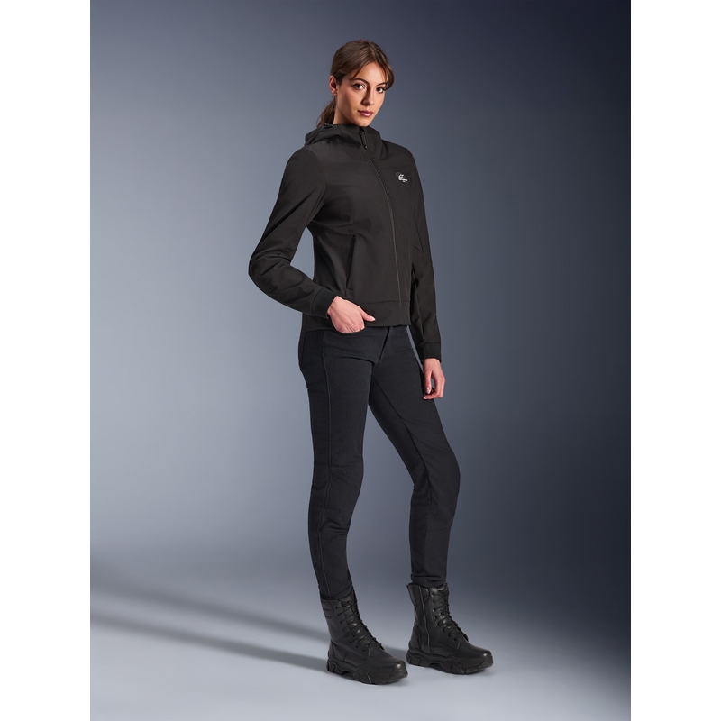 Alpinestars Stella Radium Tech naiste mootorrattajope kapuutsiga, must