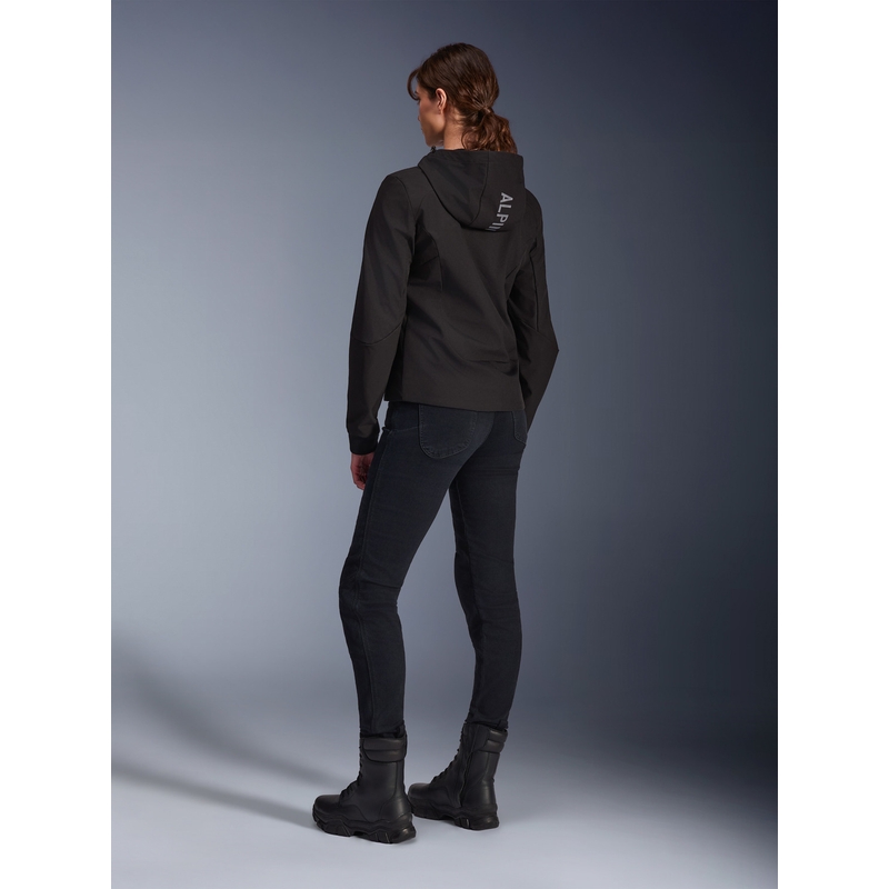 Alpinestars Stella Radium Tech naiste mootorrattajope kapuutsiga, must