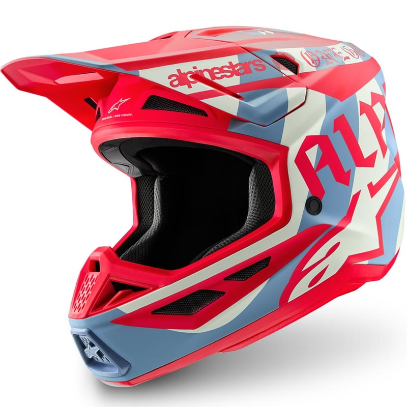 Alpinestars Supertech S-M7 limiteeritud väljaande Beast Coast motokrossi kiiver hall-must-oranž