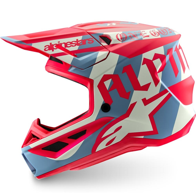 Alpinestars Supertech S-M7 limiteeritud väljaande Beast Coast motokrossi kiiver hall-must-oranž