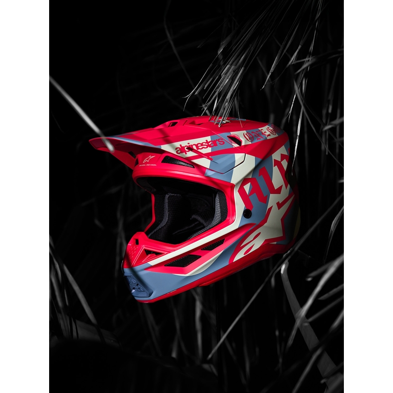 Alpinestars Supertech S-M7 limiteeritud väljaande Beast Coast motokrossi kiiver hall-must-oranž