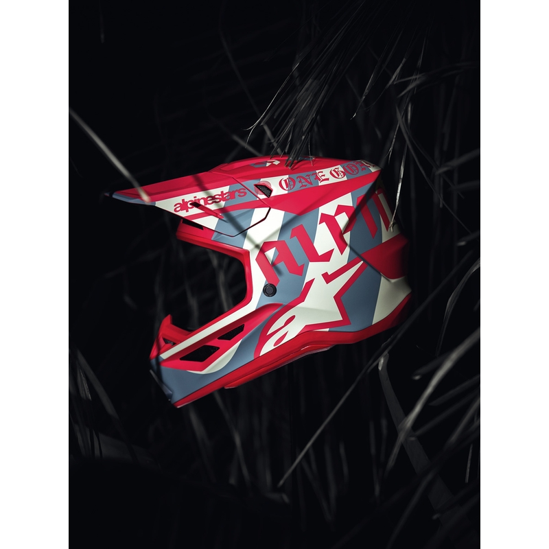 Alpinestars Supertech S-M7 limiteeritud väljaande Beast Coast motokrossi kiiver hall-must-oranž