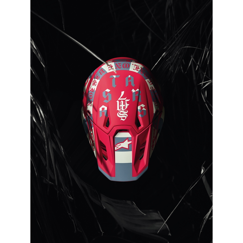 Alpinestars Supertech S-M7 limiteeritud väljaande Beast Coast motokrossi kiiver hall-must-oranž
