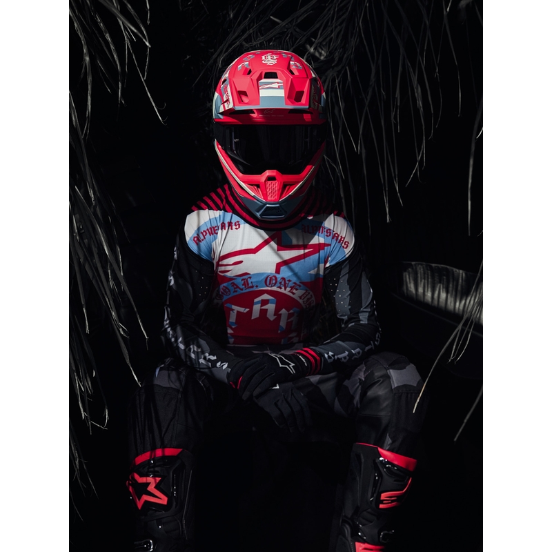 Alpinestars Supertech S-M7 limiteeritud väljaande Beast Coast motokrossi kiiver hall-must-oranž