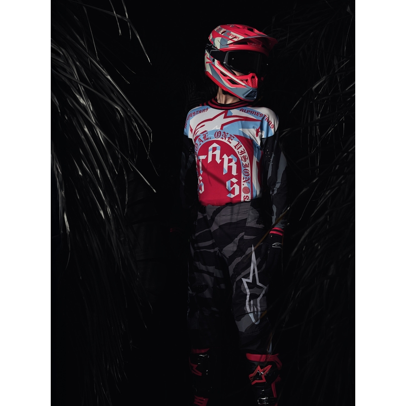 Alpinestars Supertech S-M7 limiteeritud väljaande Beast Coast motokrossi kiiver hall-must-oranž