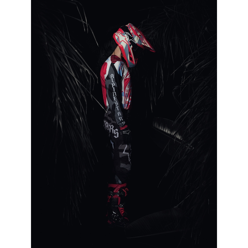 Alpinestars Supertech S-M7 limiteeritud väljaande Beast Coast motokrossi kiiver hall-must-oranž