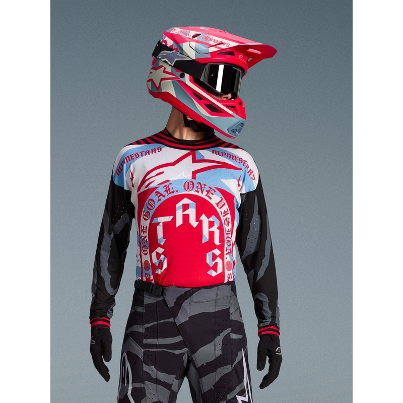 Alpinestars Techstar Limited Edition Beast Coast motokrossisärk hall-must-oranž