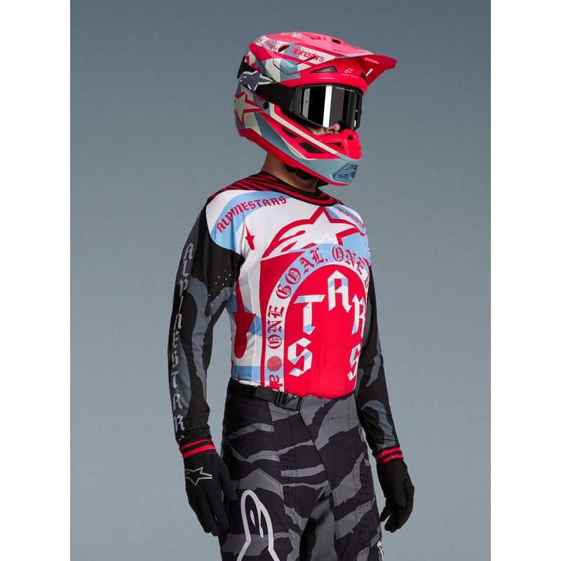 Alpinestars Techstar Limited Edition Beast Coast motokrossisärk hall-must-oranž