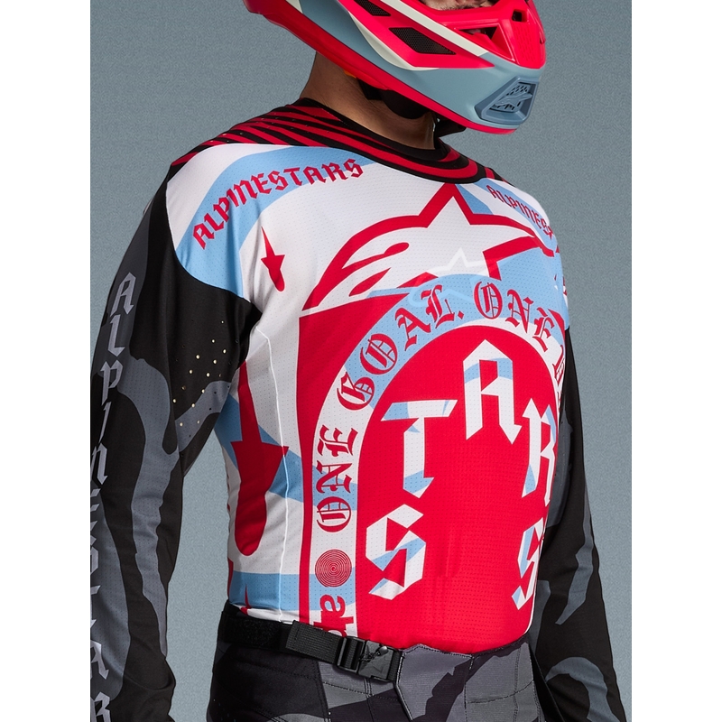 Alpinestars Techstar Limited Edition Beast Coast motokrossisärk hall-must-oranž